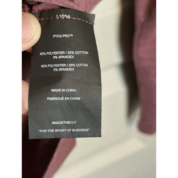 Cuts Curve Hem Pyca Pro Long Sleeve Henley Shirt Mens Purple Stretch Casual City - Picture 6 of 6